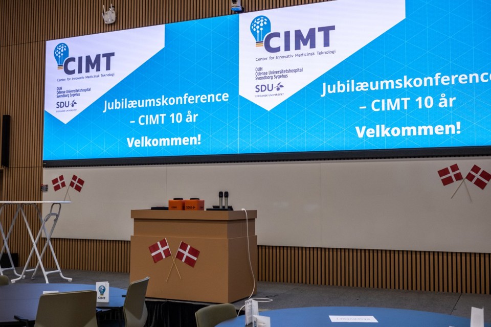 Slides projected on a screen